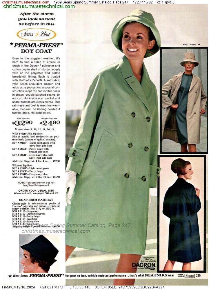 1969 Sears Spring Summer Catalog, Page 247