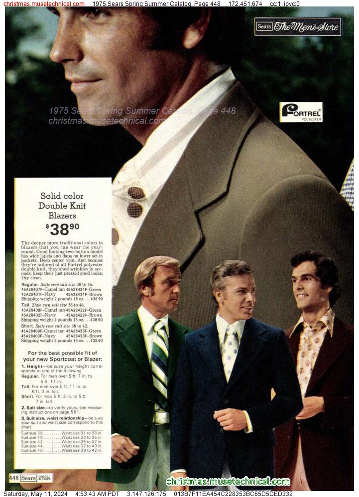 1975 Sears Spring Summer Catalog, Page 448