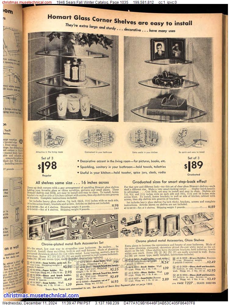 1946 Sears Fall Winter Catalog, Page 1035