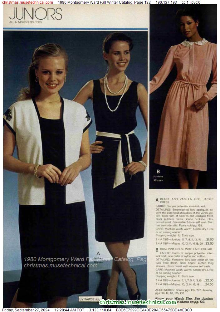 1980 Montgomery Ward Fall Winter Catalog, Page 132 - Catalogs & Wishbooks