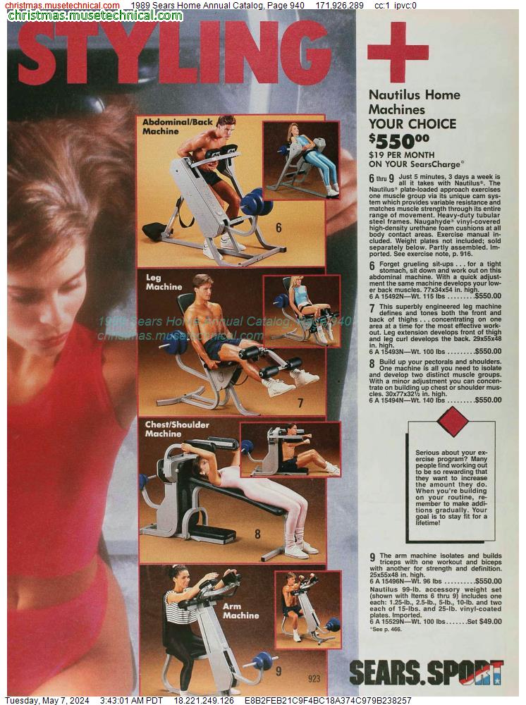 1989 Sears Home Annual Catalog, Page 940