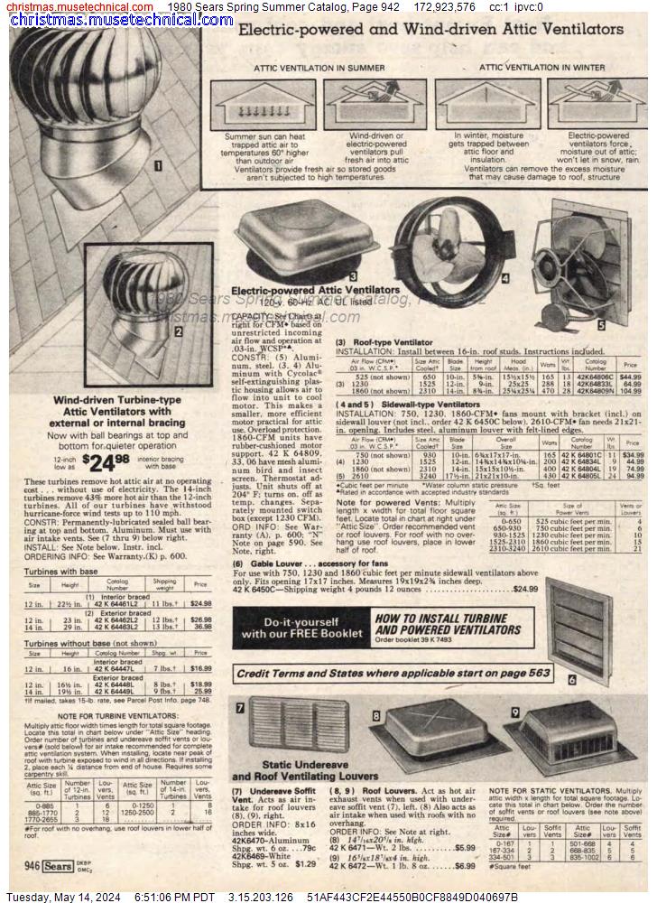 1980 Sears Spring Summer Catalog, Page 942