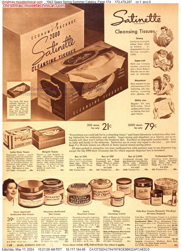 1943 Sears Spring Summer Catalog, Page 174