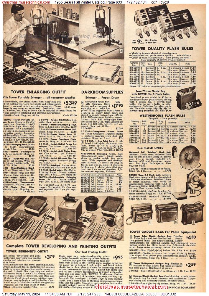 1955 Sears Fall Winter Catalog, Page 633