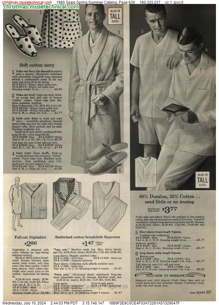 1965 Sears Spring Summer Catalog, Page 639