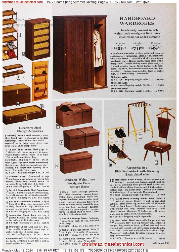 1972 Sears Spring Summer Catalog, Page 437