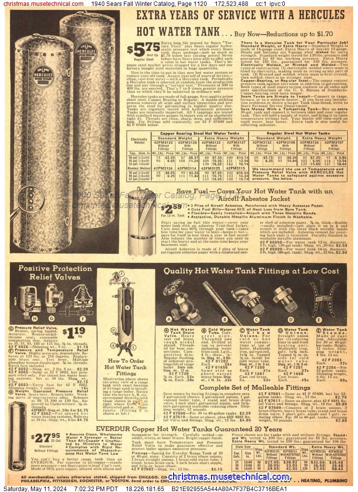 1940 Sears Fall Winter Catalog, Page 1120