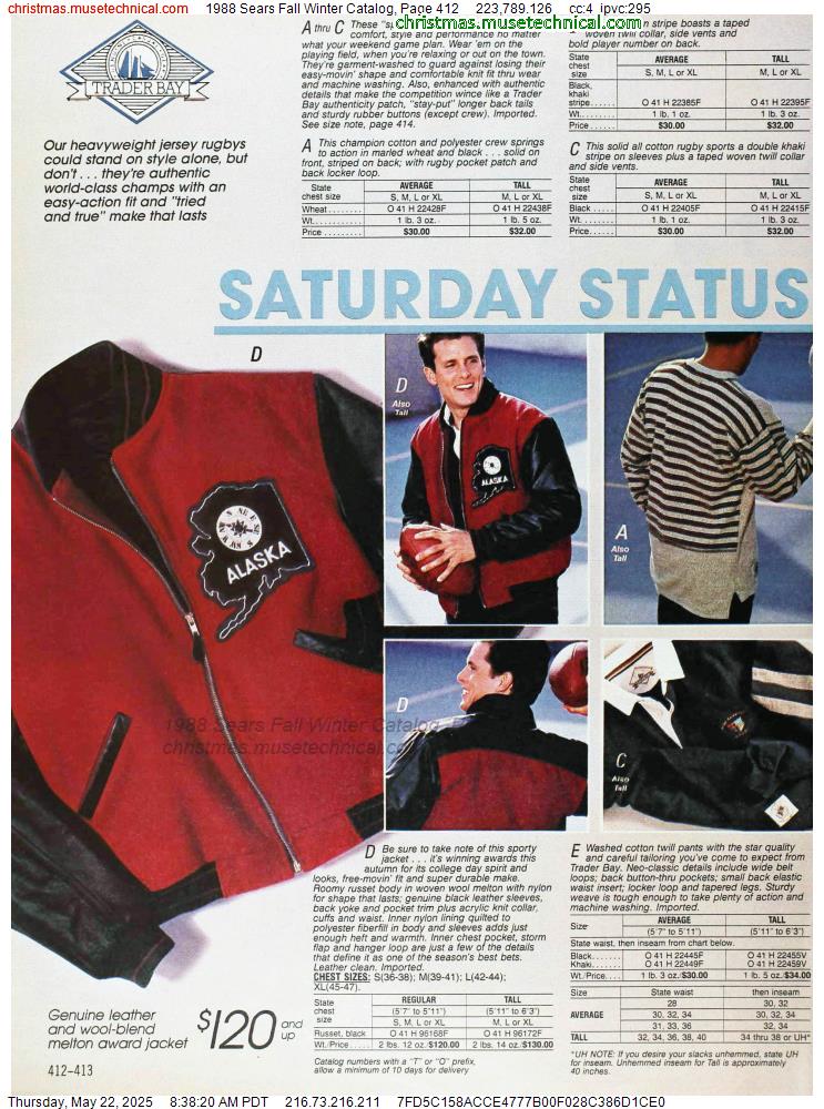 1988 Sears Fall Winter Catalog, Page 412