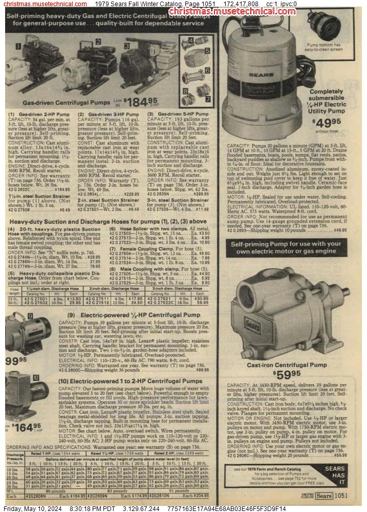 1979 Sears Fall Winter Catalog, Page 1051
