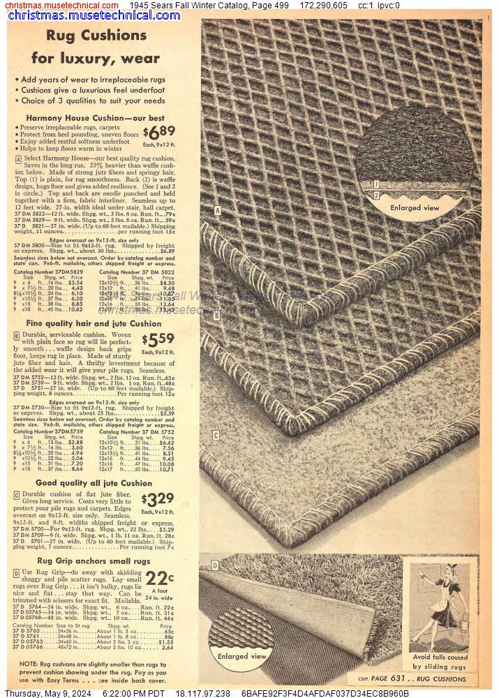 1945 Sears Fall Winter Catalog, Page 499