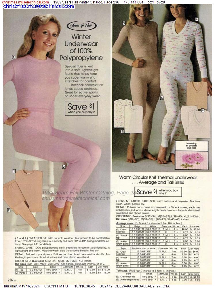 1983 Sears Fall Winter Catalog, Page 236