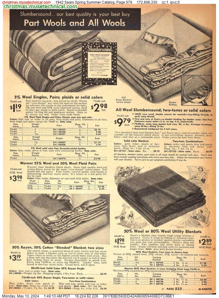 1942 Sears Spring Summer Catalog, Page 579