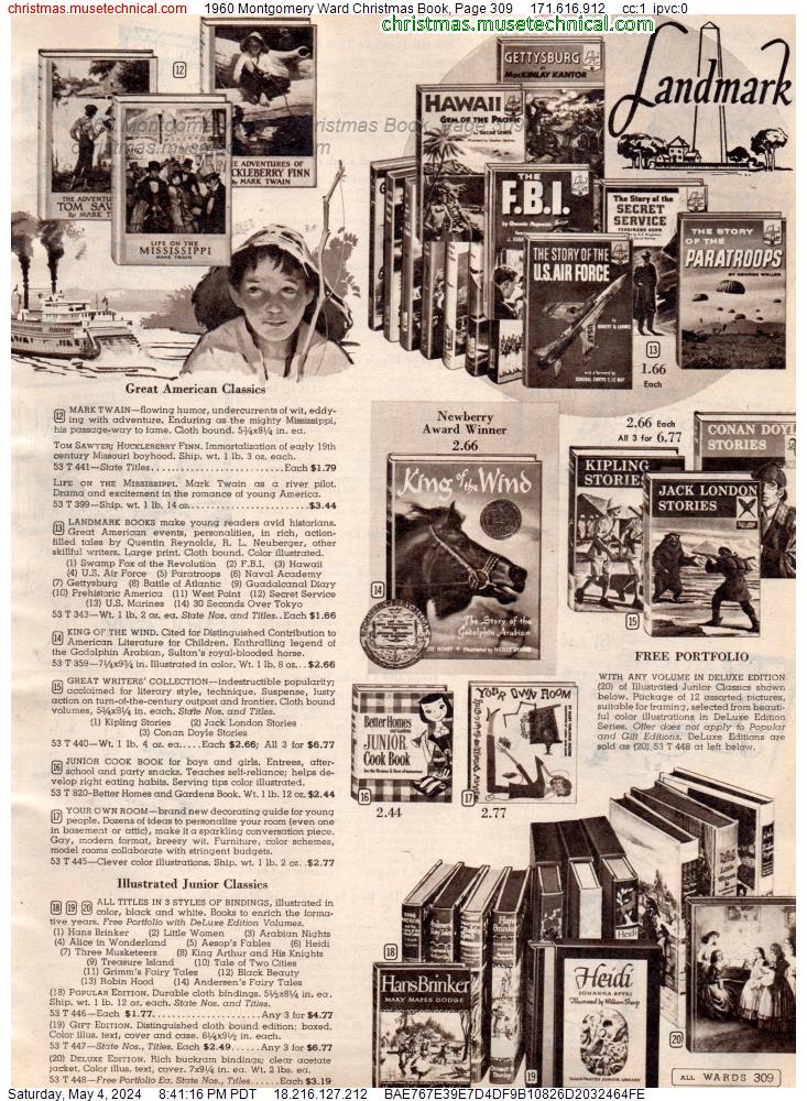 1960 Montgomery Ward Christmas Book, Page 309
