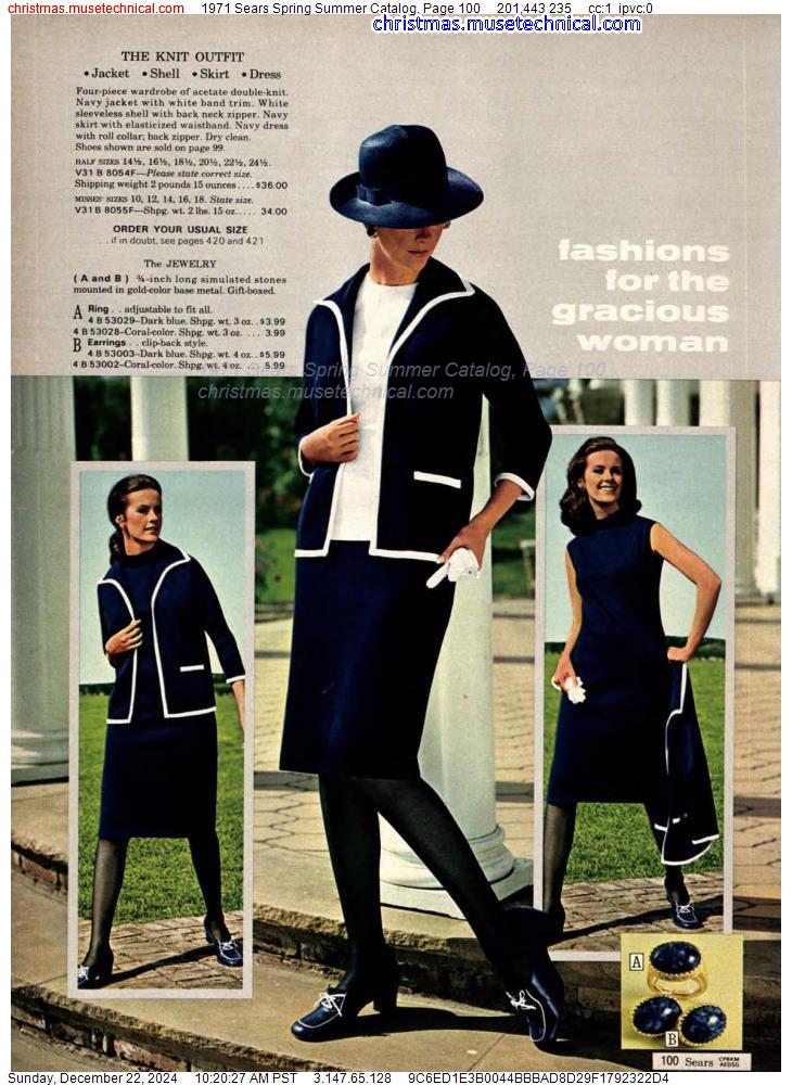 1971 Sears Spring Summer Catalog, Page 100