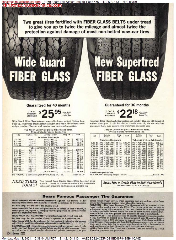 1969 Sears Fall Winter Catalog, Page 556