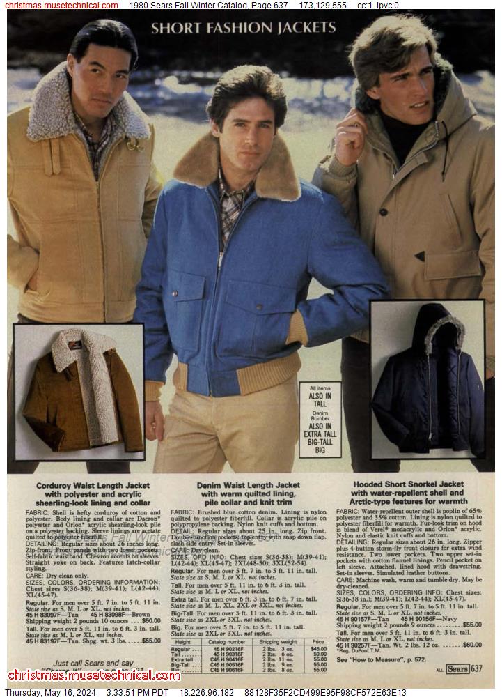 1980 Sears Fall Winter Catalog, Page 637