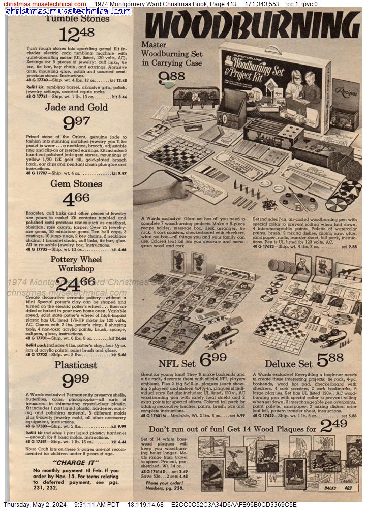 1974 Montgomery Ward Christmas Book, Page 413