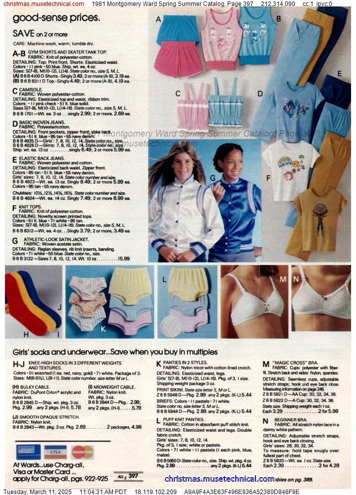 1981 Montgomery Ward Spring Summer Catalog, Page 397