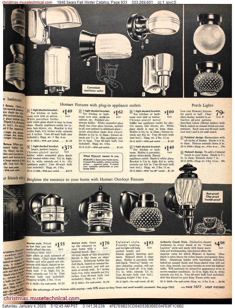 1946 Sears Fall Winter Catalog, Page 933