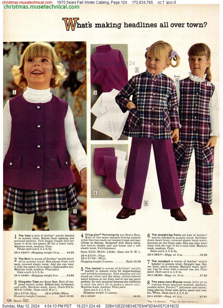 1970 Sears Fall Winter Catalog, Page 124