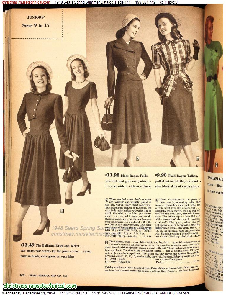 1948 Sears Spring Summer Catalog, Page 144