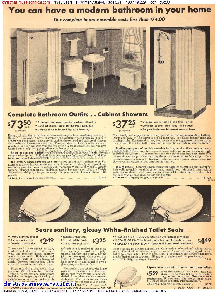 1945 Sears Fall Winter Catalog, Page 531