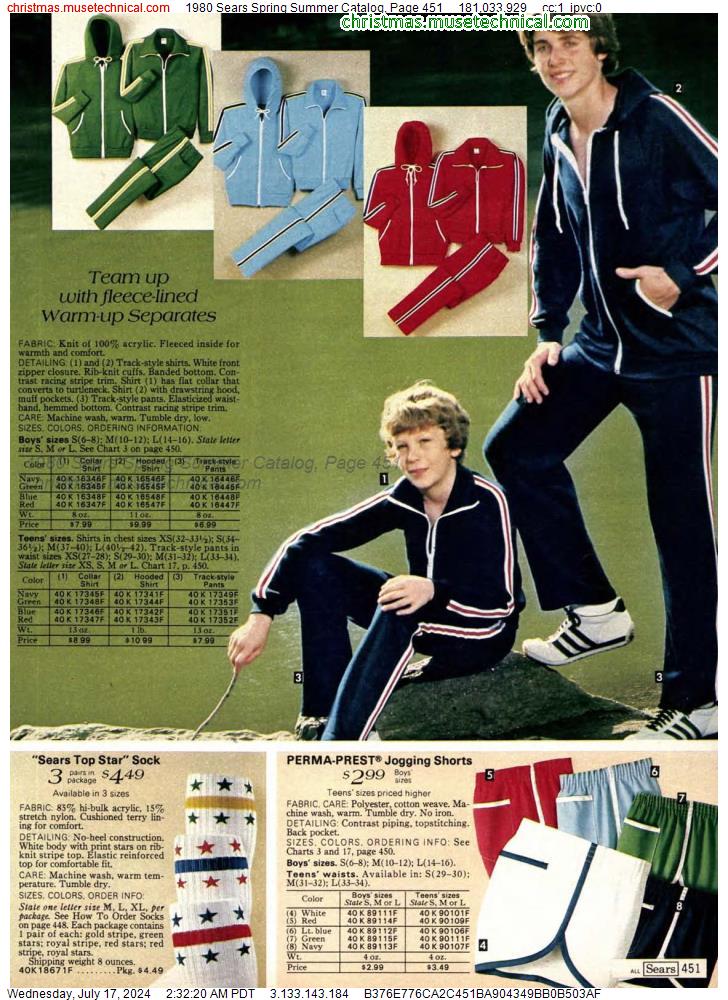 1980 Sears Spring Summer Catalog, Page 451
