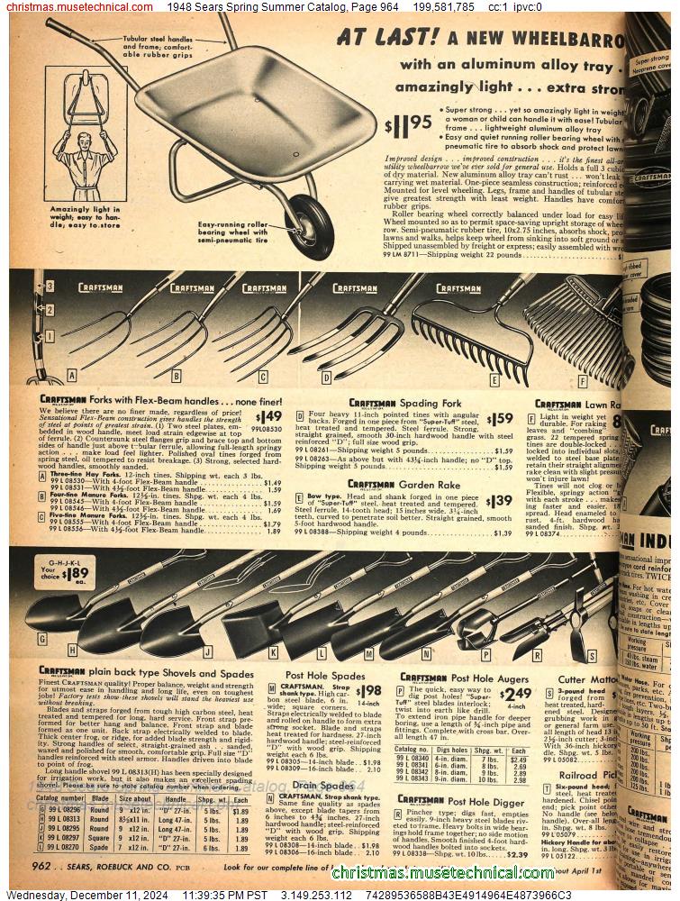 1948 Sears Spring Summer Catalog, Page 964