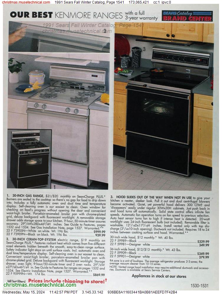 1991 Sears Fall Winter Catalog, Page 1541