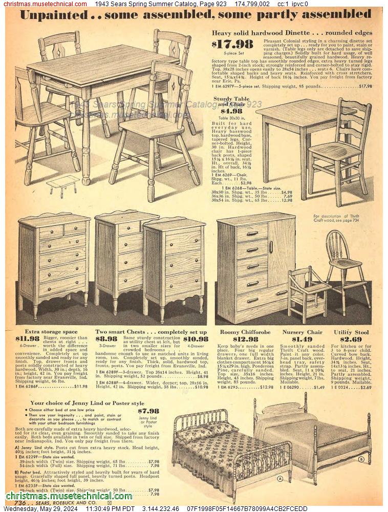 1943 Sears Spring Summer Catalog, Page 923