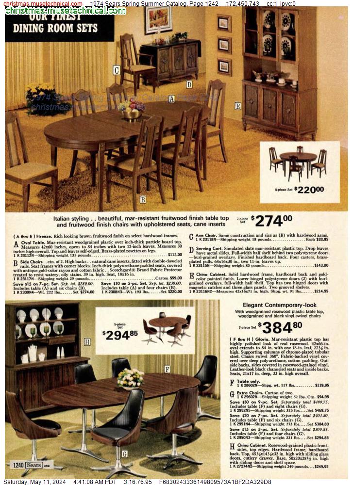 1974 Sears Spring Summer Catalog, Page 1242