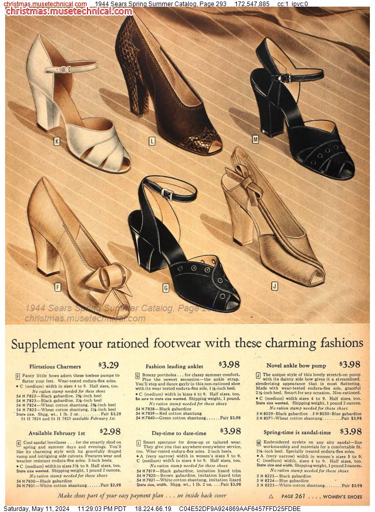 1944 Sears Spring Summer Catalog, Page 293