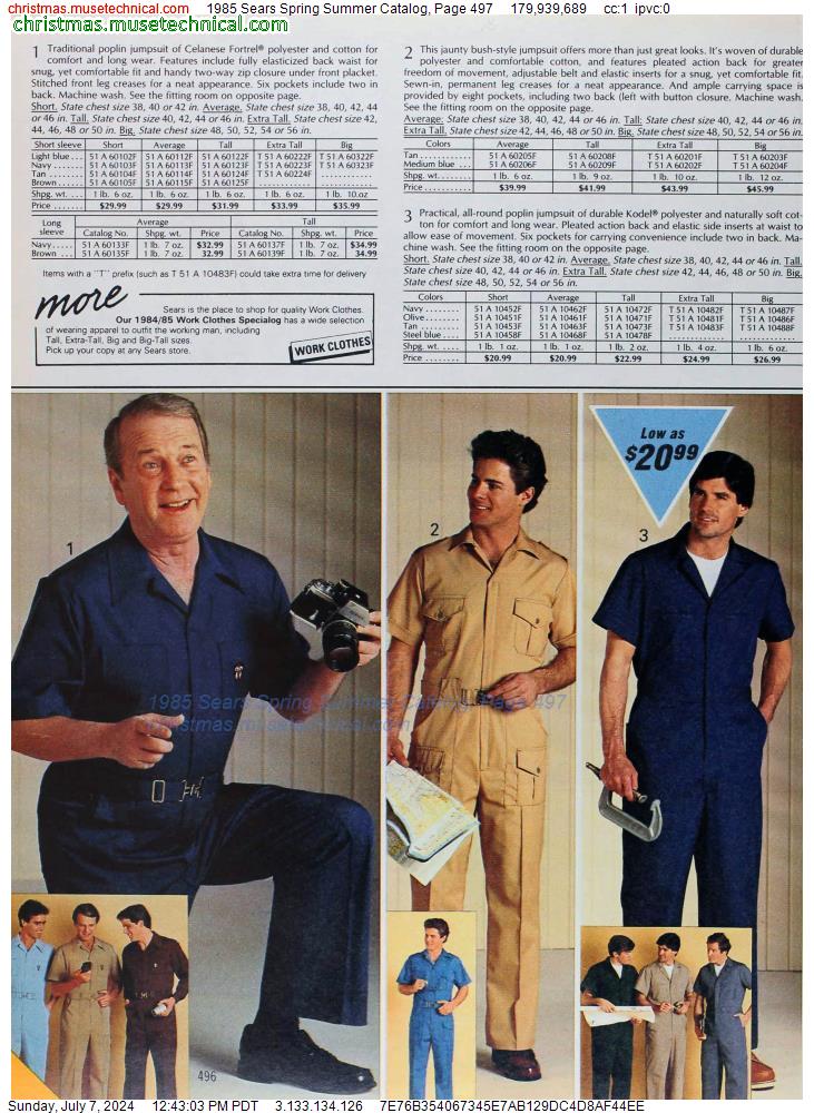 1985 Sears Spring Summer Catalog, Page 497
