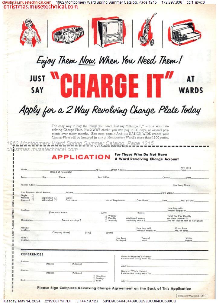 1962 Montgomery Ward Spring Summer Catalog, Page 1215