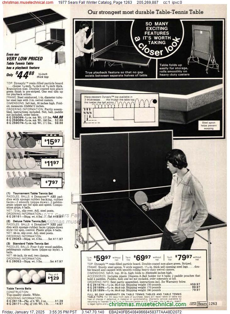 1977 Sears Fall Winter Catalog, Page 1263