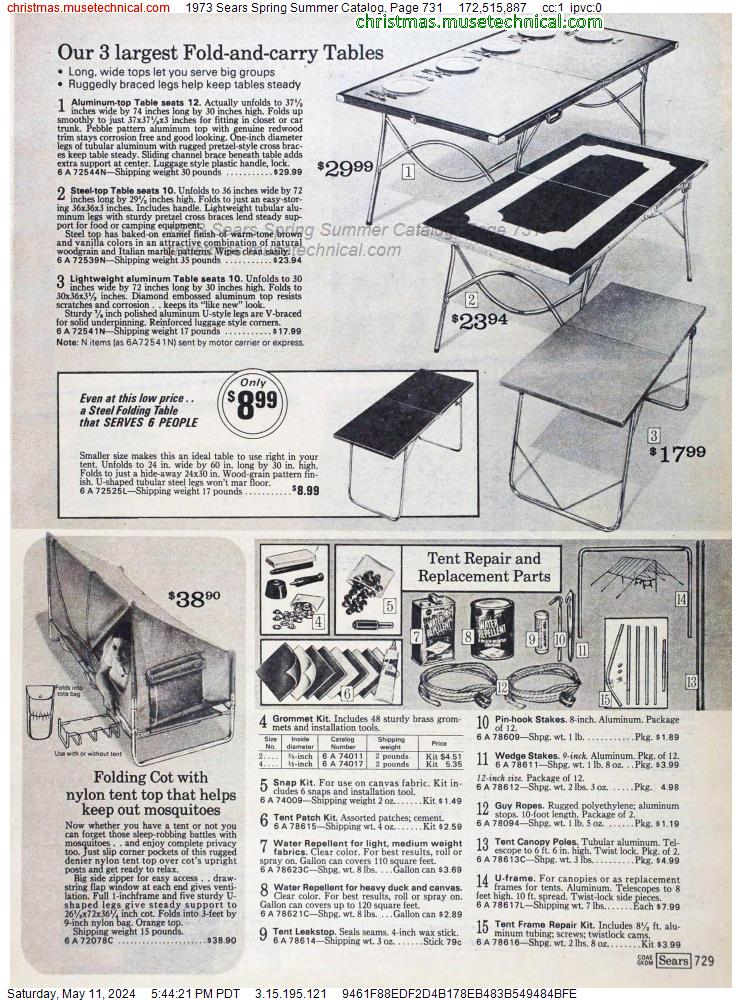 1973 Sears Spring Summer Catalog, Page 731