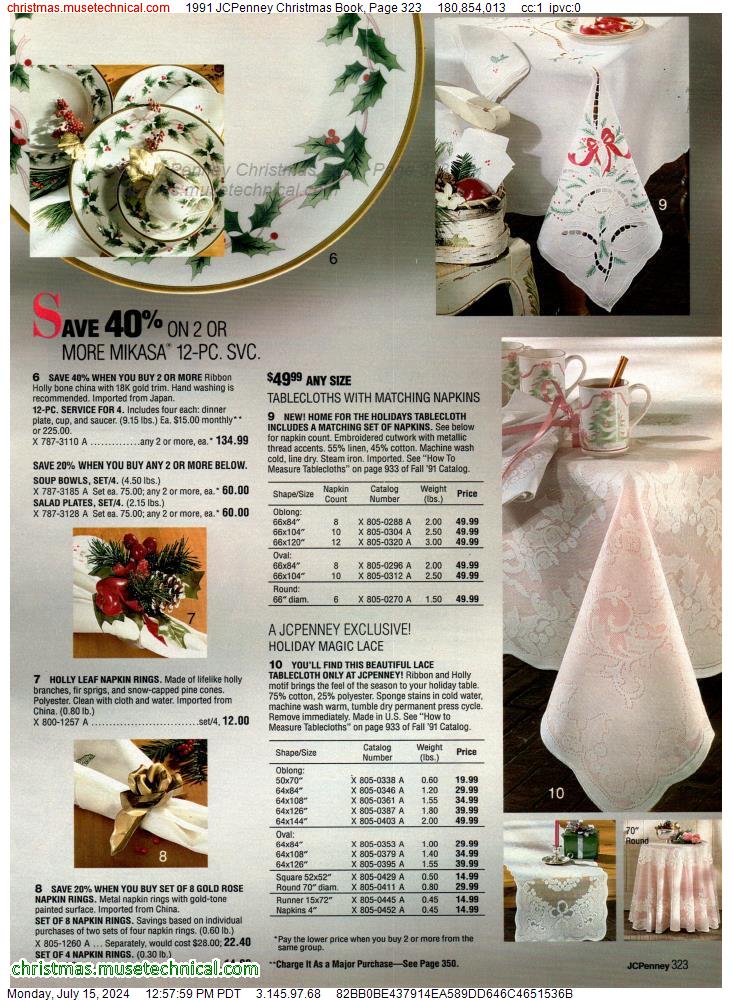 1991 JCPenney Christmas Book, Page 323