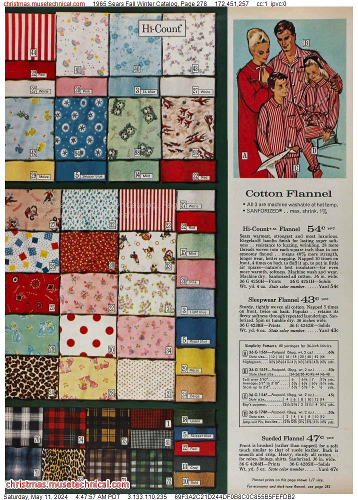 1965 Sears Fall Winter Catalog, Page 278