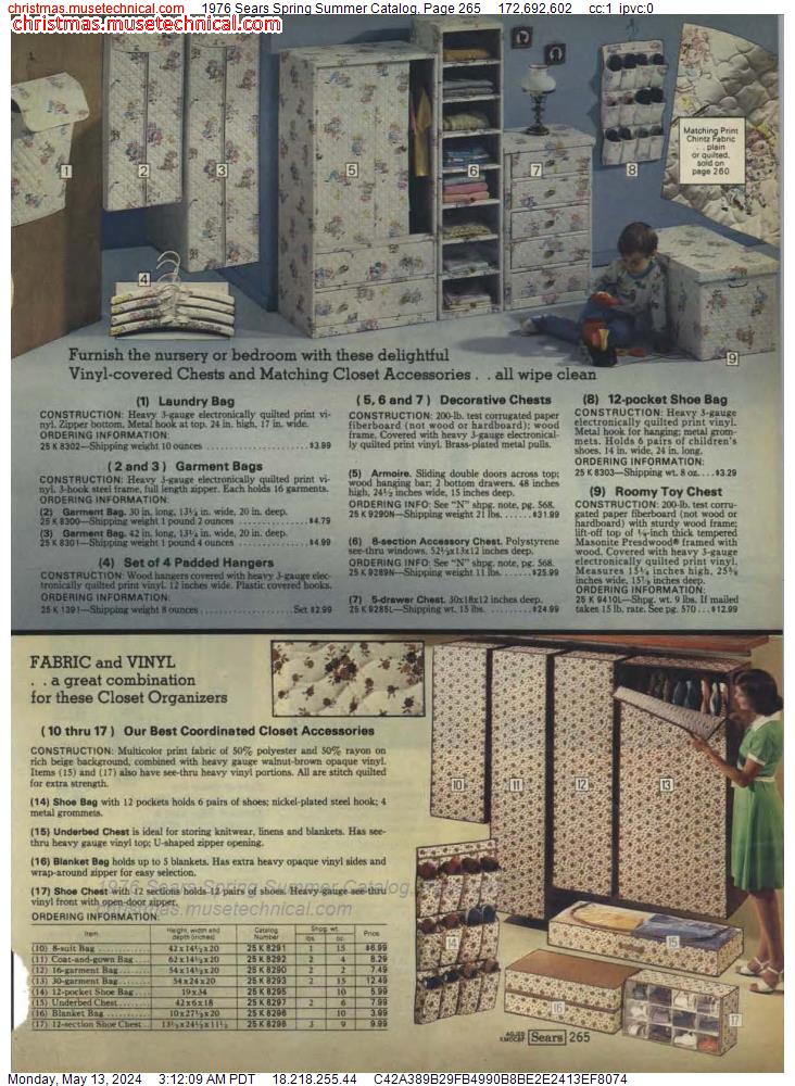 1976 Sears Spring Summer Catalog, Page 265