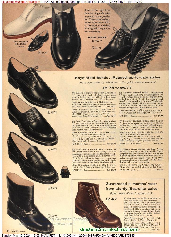 1958 Sears Spring Summer Catalog, Page 350