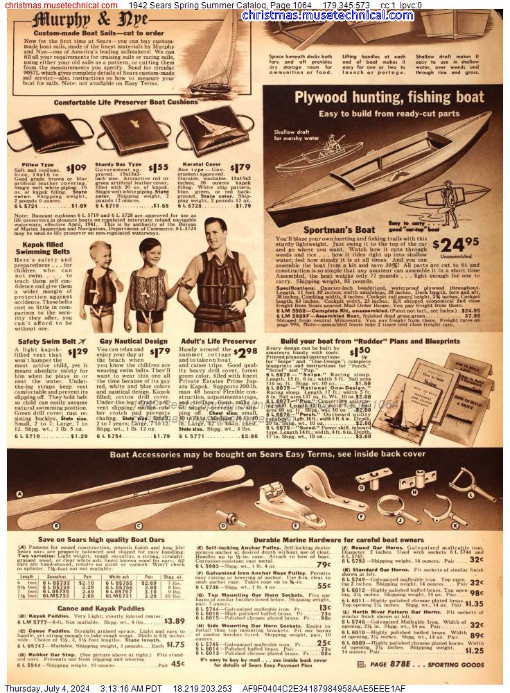 1942 Sears Spring Summer Catalog, Page 1064