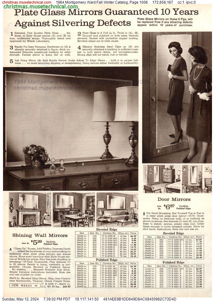 1964 Montgomery Ward Fall Winter Catalog, Page 1006