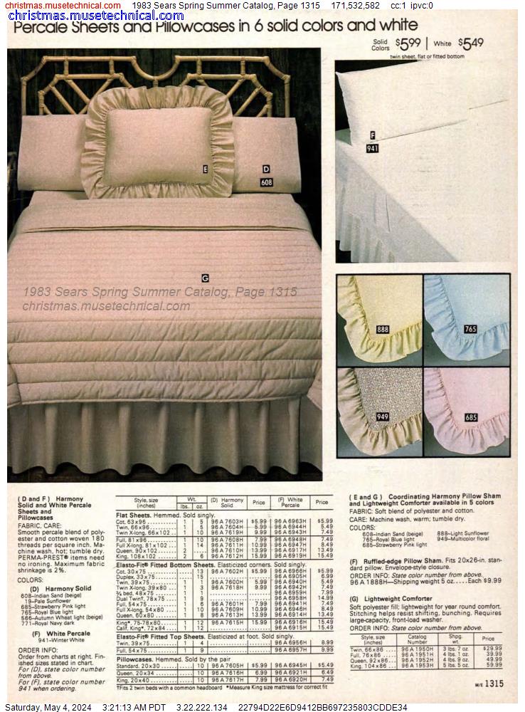 1983 Sears Spring Summer Catalog, Page 1315