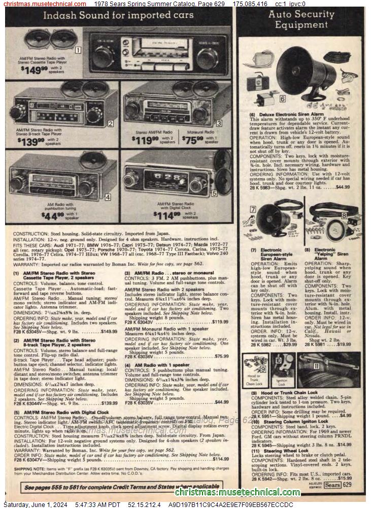 1978 Sears Spring Summer Catalog, Page 629