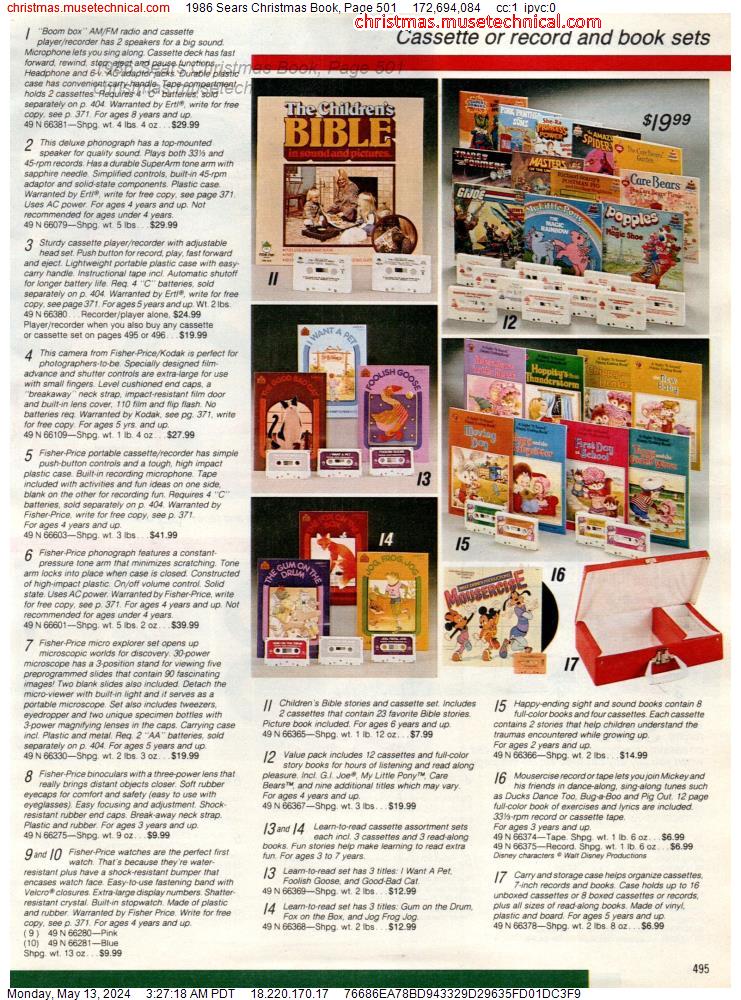 1986 Sears Christmas Book, Page 501