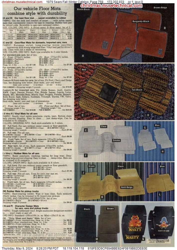1979 Sears Fall Winter Catalog, Page 759
