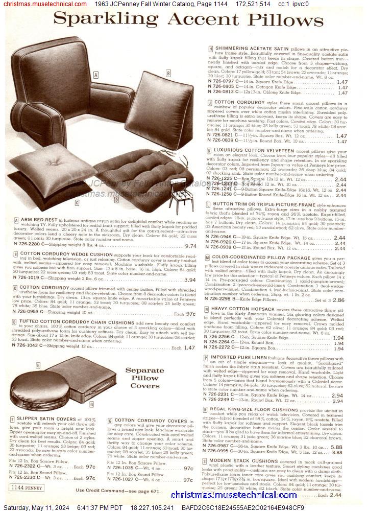 1963 JCPenney Fall Winter Catalog, Page 1144