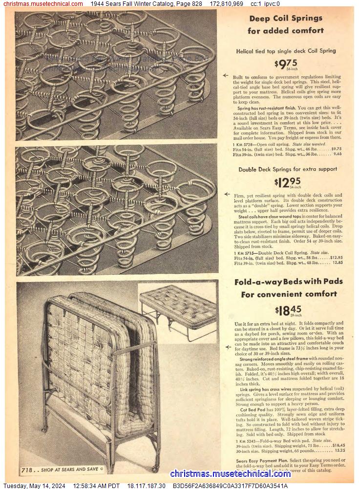 1944 Sears Fall Winter Catalog, Page 828