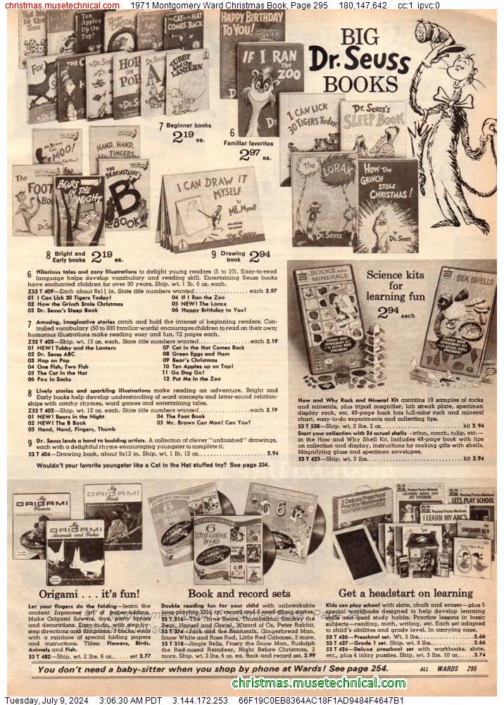 1971 Montgomery Ward Christmas Book, Page 295