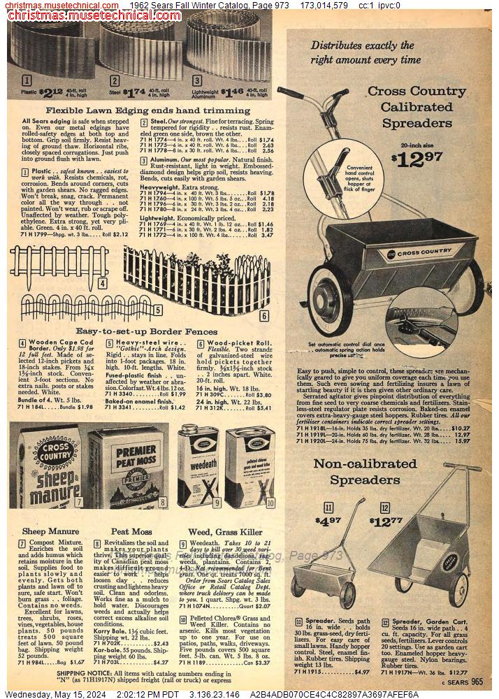 1962 Sears Fall Winter Catalog, Page 973